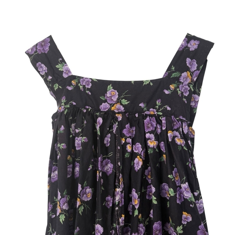 Handmade floral cottagecore mini dress or apron style - Picture 7 of 12